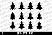 Set of pine tree icons, an Object Illustration by Vectorhight (Thumbnail 3 of 3)