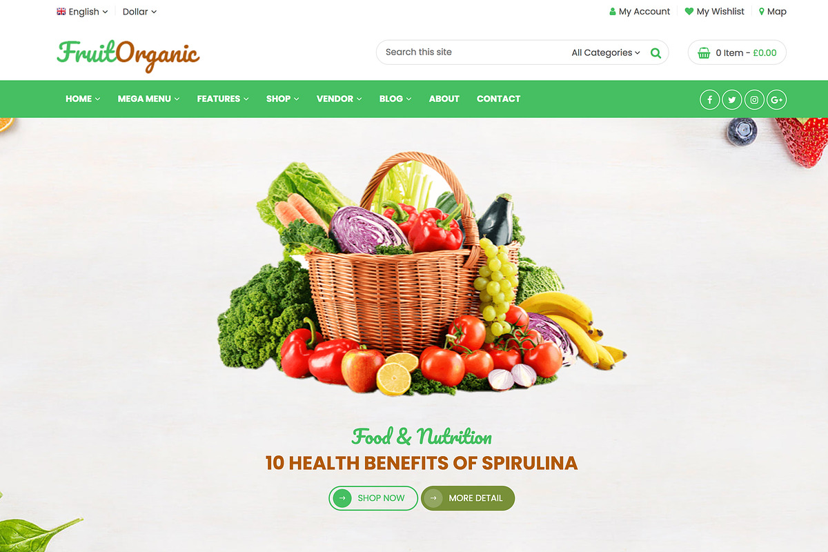 Food Fruit - Organic WooCommerce, a WordPress Template by Panda Theme (Photo 4 of 6)
