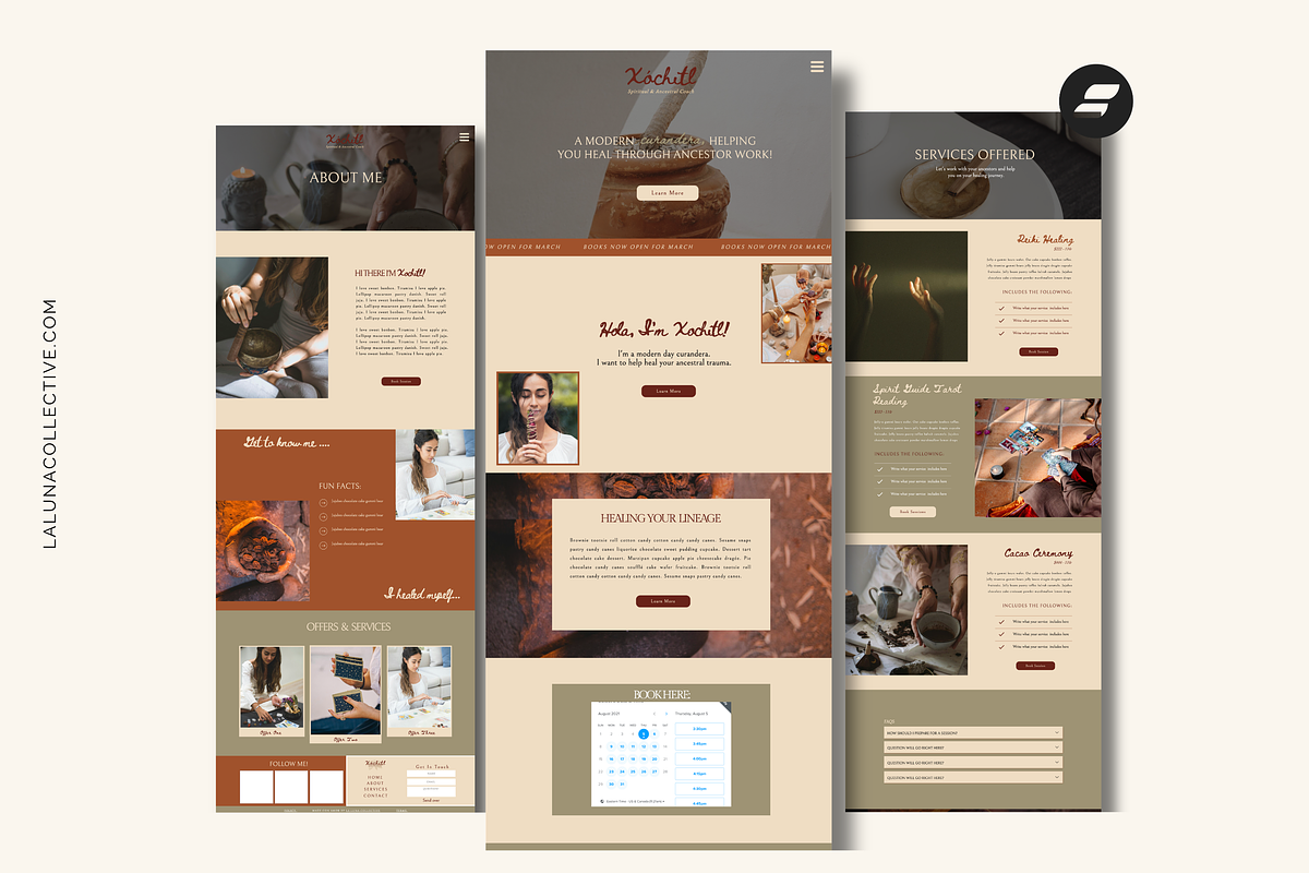 Wellness Coach Showit Template, a Templates & Theme by La Luna Collective Design (Photo 1 of 4)