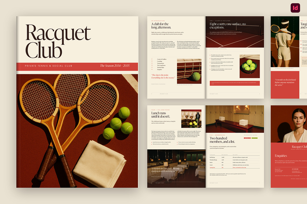 Vintage Sport Club Brochure Template, a Brochure Template by BrandPacks (Photo 1 of 5)