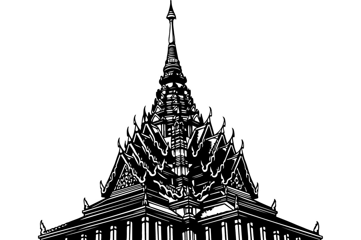 Pagoda Temple Silhouette, an Object Graphic by Designer_Momina (Photo 17 of 20)