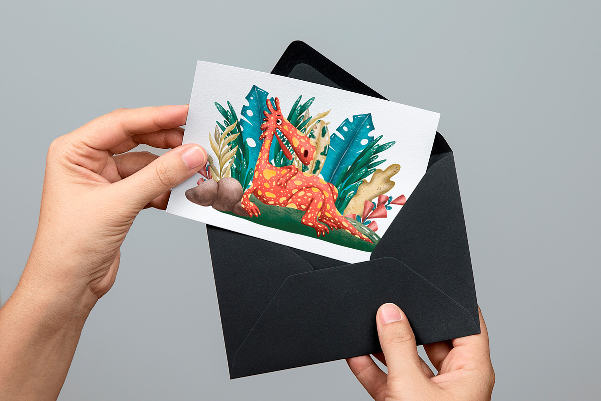 Cute Dragons - Clip Art Set, an Animal Illustration by Mashamashastu (Photo 9 of 10)