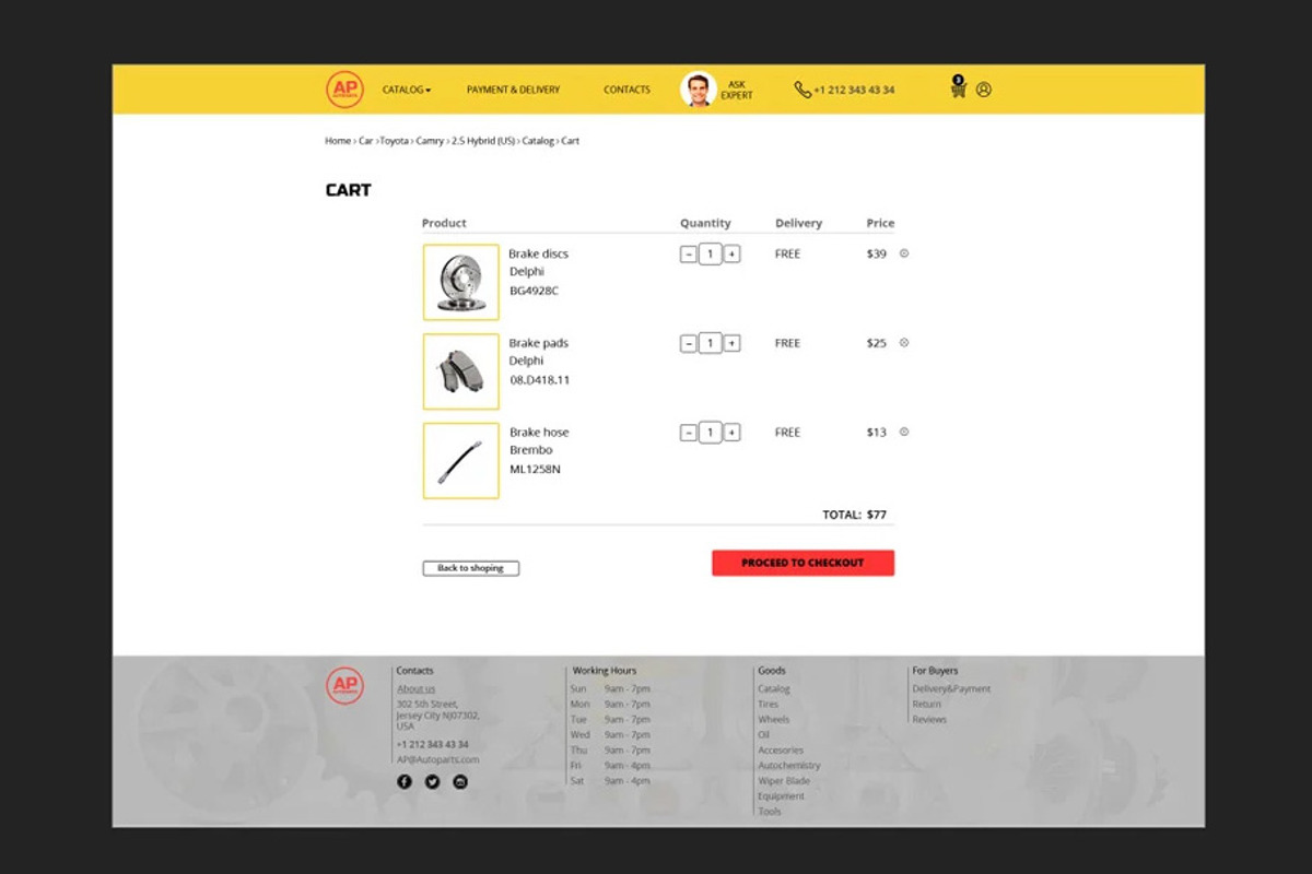 AutoParts - Online Store PSD Templat, a Landing Page Template by NetGon_Tech's Shop (Photo 2 of 5)