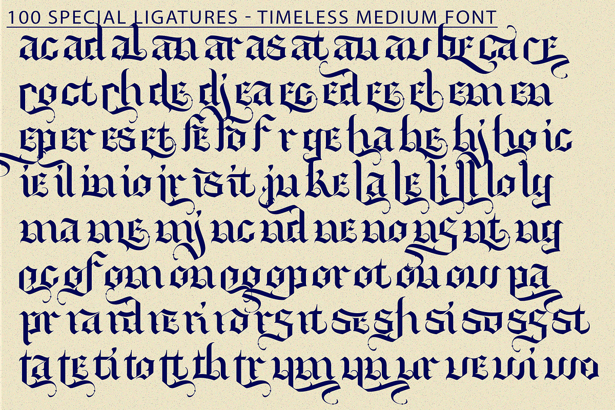Timeless Medium - Blackletter Font, a Blackletter Font by 177Studio (Photo 7 of 8)