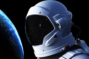 Spaceman in outer space, a Technology Illustration by iLexx (Thumbnail 3 of 3)