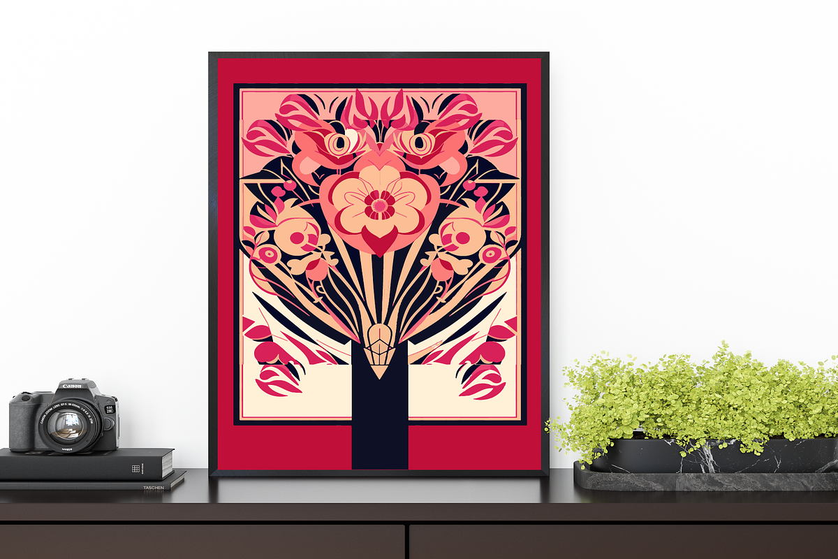 Art Deco Floral Bouquets Posters, a Decorative Illustration by Blynn Pippen (Photo 9 of 10)