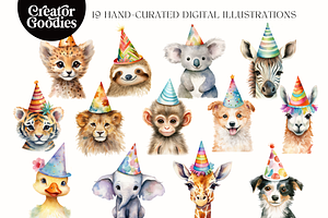 Party Animals Illustration Set