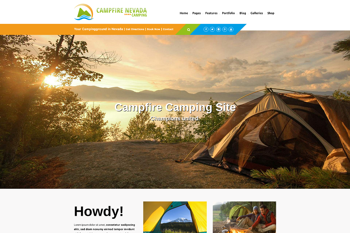 Campfire - Campsite WP Theme, a WordPress Template by 7Theme