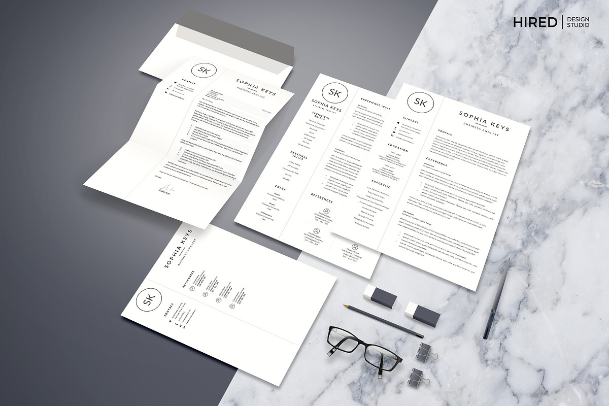 Minimalist CV Resume + Cover Letter, a Resume Template by HIRED Design Studio (Photo 3 of 10)