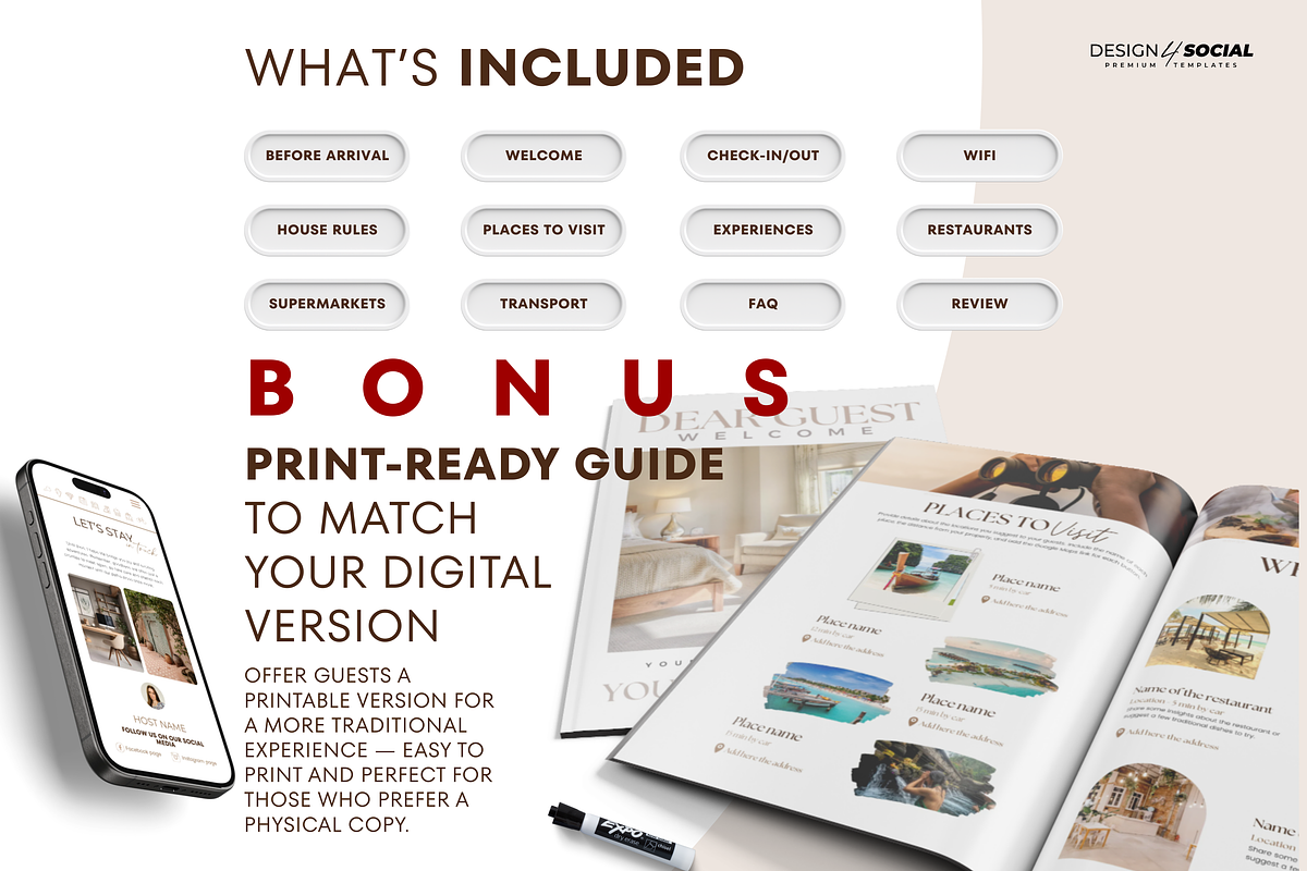 Airbnb Welcome Guide Template, a Presentation Template by design4social (Photo 5 of 7)