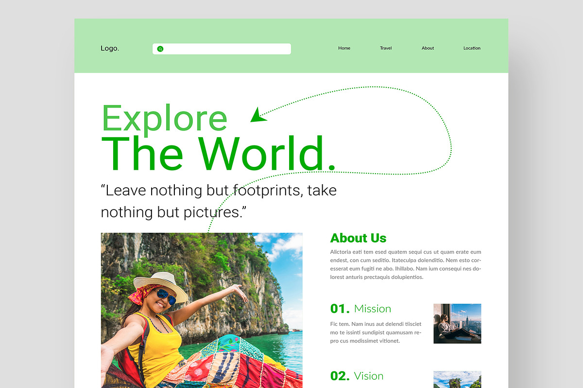Travel Landing Page, a Landing Page Template by CreativeShaper (Photo 2 of 6)