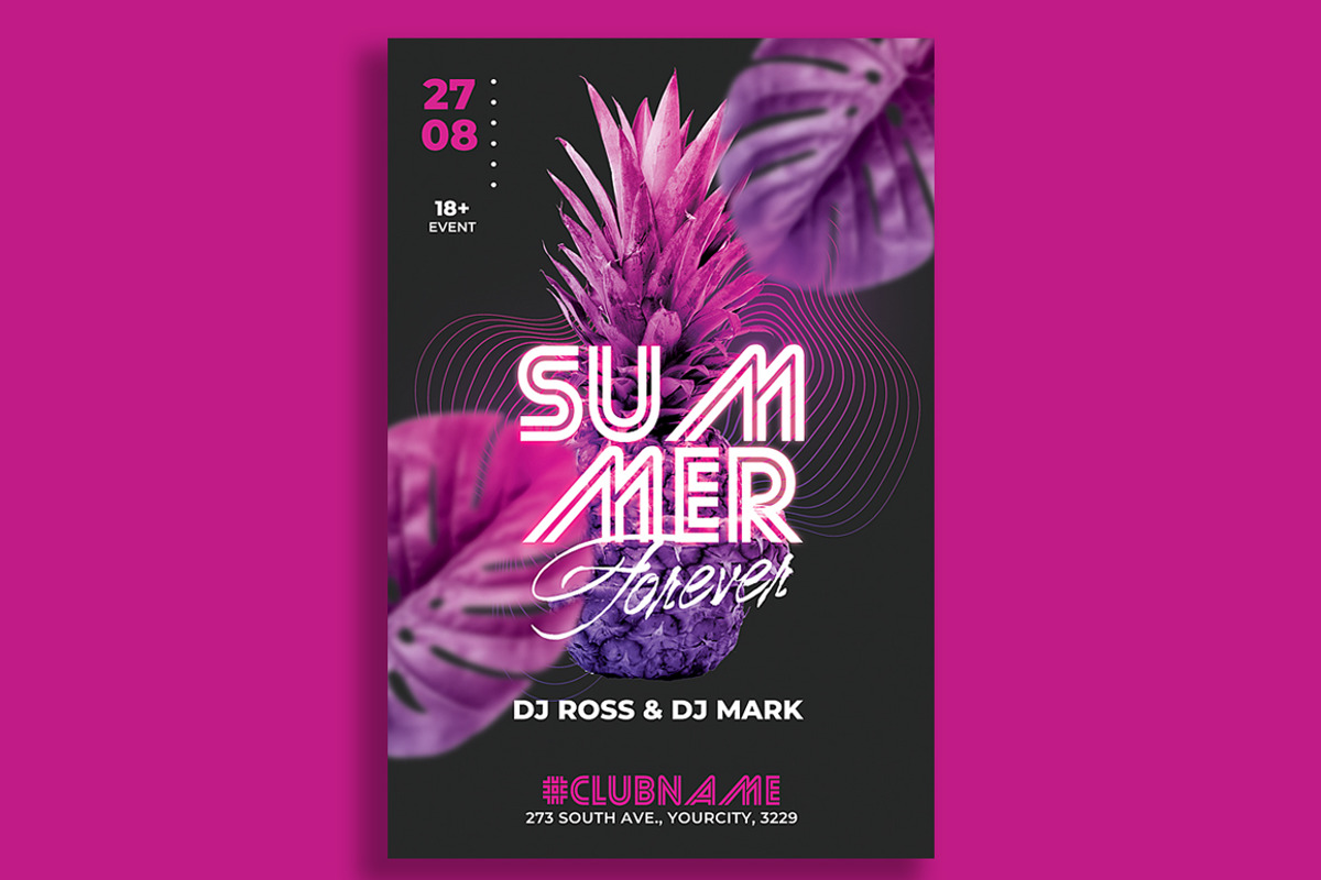 Summer Party Flyer Template, a Flyer Template by Hotpin (Photo 2 of 3)