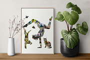 Yoga Girl with Cat & Dog Collage, a Templates & Theme by AIW SOLUTIONS (Thumbnail 2 of 5)