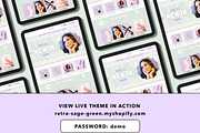 Retro Sage Green Shopify Themesage g, a Shopify Template by Template Twist Shop (Thumbnail 2 of 9)