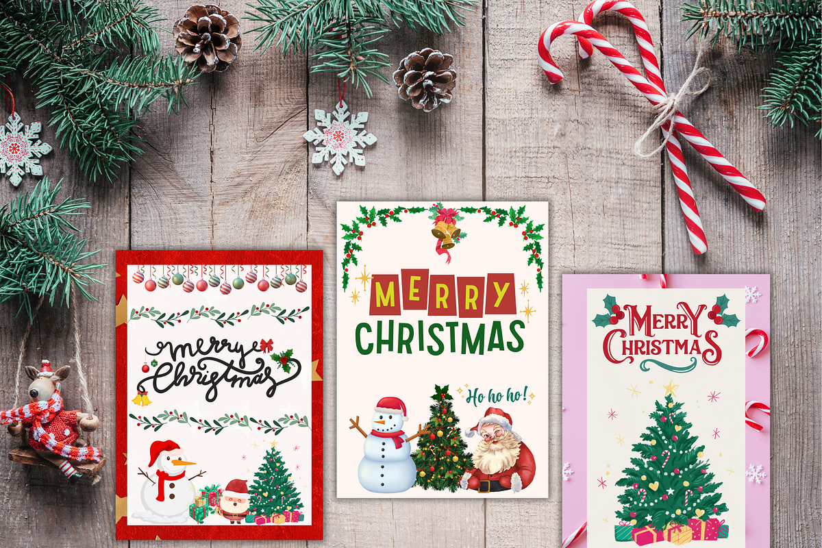 Merry Wishes Christmas Cards Canva, a Card Template by WynterLife Studio (Photo 4 of 4)