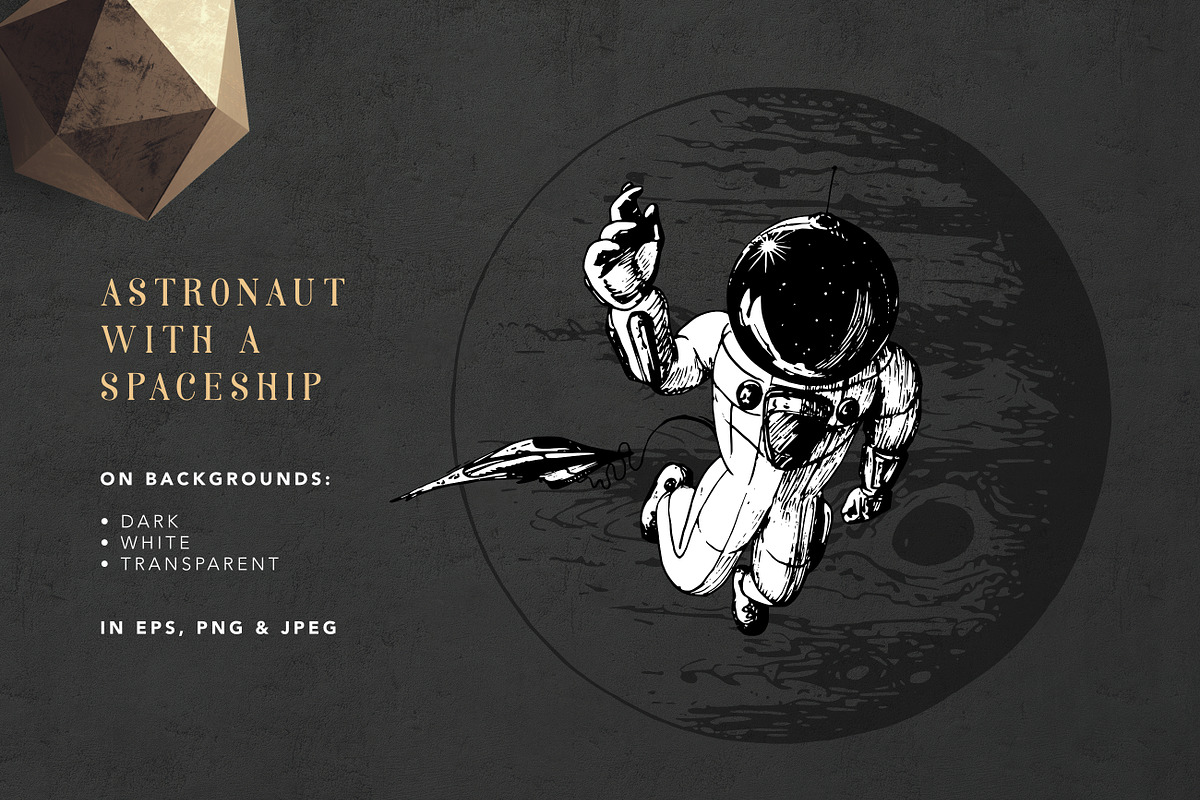 Space Collection with moon & planets, an Object Illustration by Chewie Co (Photo 6 of 13)
