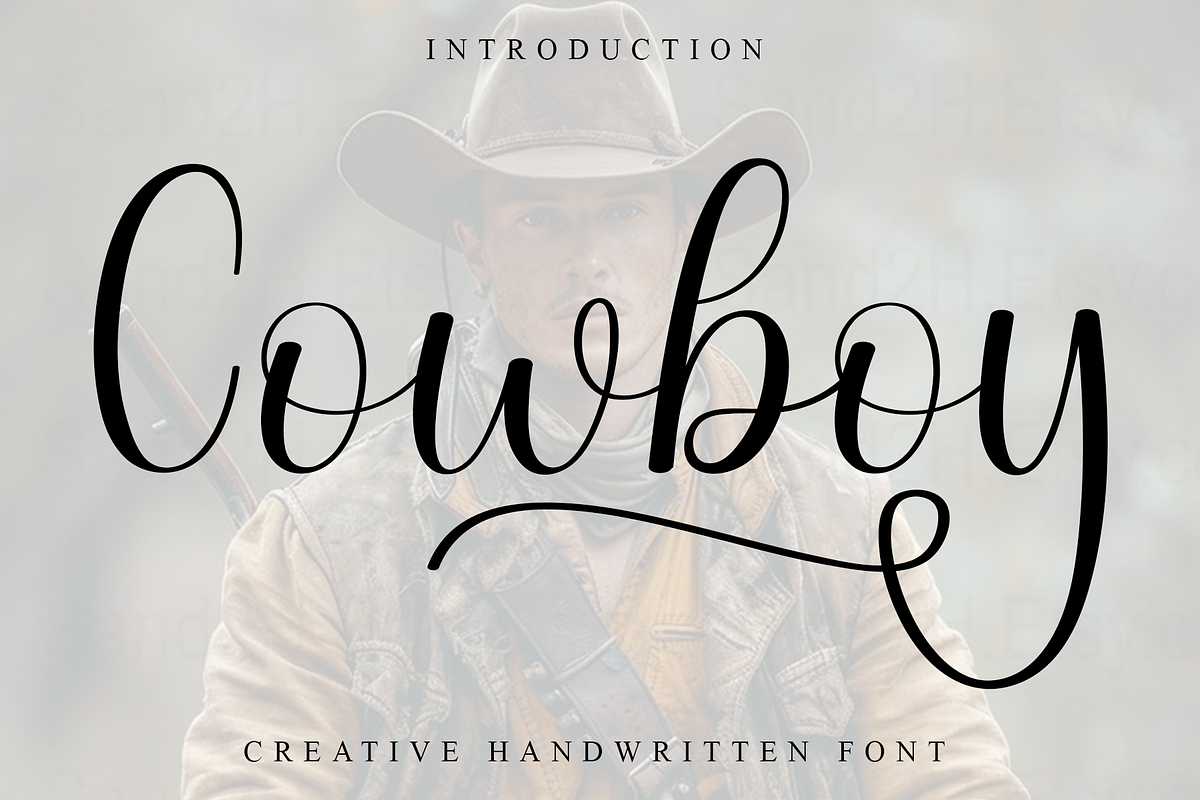 Cowboy, a Handwritten Font by FreshTypeINK (Photo 1 of 8)