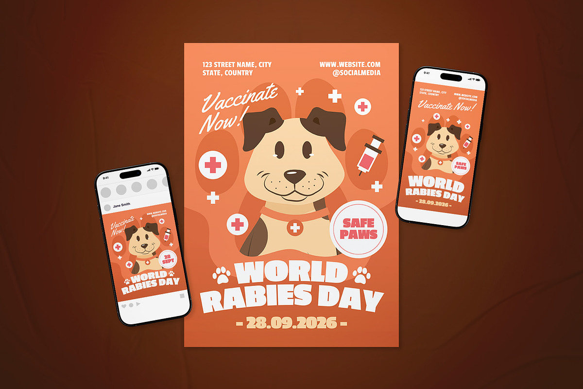 World Rabies Day Flyer Set, a Flyer Template by The Good Store (Photo 1 of 2)