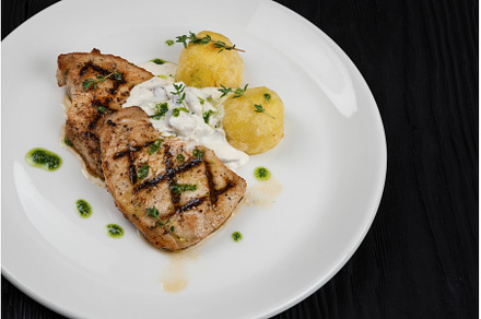 Grilled pork meat with, a Food & Drink Photo by Jan Jack Russo Media