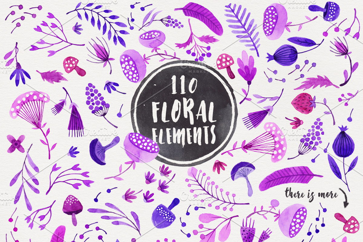 Purple Madness - Floral Pack, an Illustration by Stella's Graphic Supply (Photo 2 of 8)