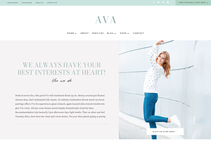 Ava Divi Business Coaching Theme