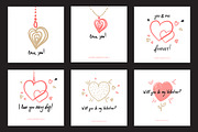 Valentine`s Day Greeting Cards, an Illustration by GalaStudio (Thumbnail 4 of 5)