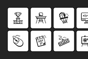 School Doodles Icons Pack, an Outline Icon by Prosymbols (Thumbnail 8 of 8)