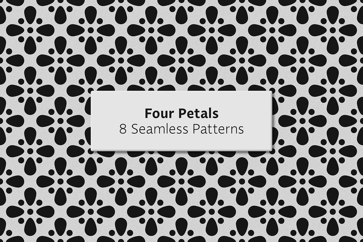 Four Petals - 8 Seamless Patterns, a Pattern Graphic by Tustan (Photo 1 of 3)
