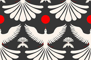 Art Deco Bird Fly