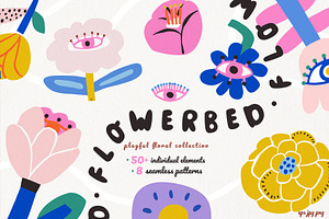 FLOWERBED floral collection, a Pattern Graphic by solmariart