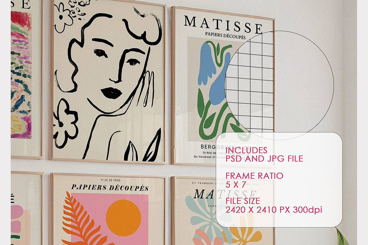 Cute Set of 6 Frame Mockup 5x7 Ratio, a Household Mockup by isjakimockups (Photo 5 of 6)