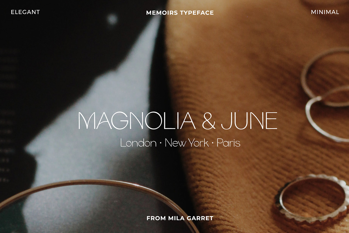 Memoirs Sans Modern Logo Font, a Sans Serif Font by Mila Garret (Photo 8 of 15)