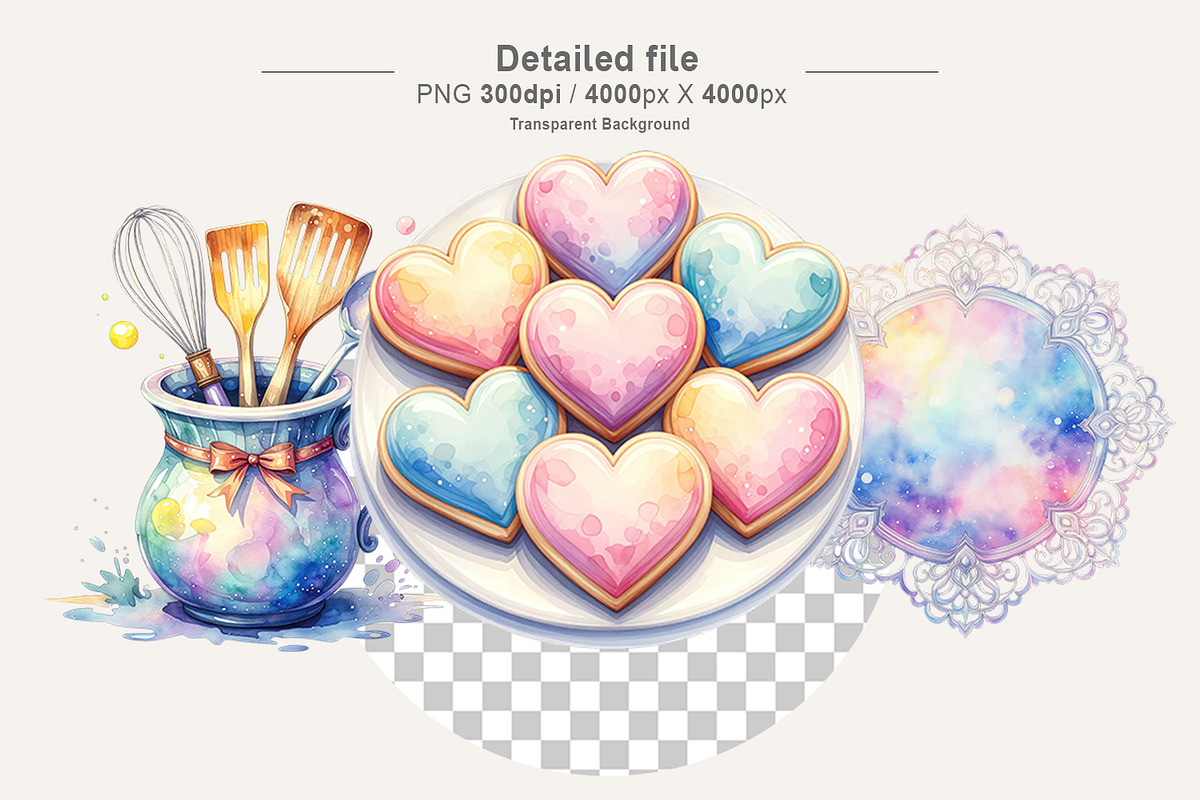 Watercolor Baking Queen Sublimation, an Illustration by Artnoy (Photo 3 of 8)