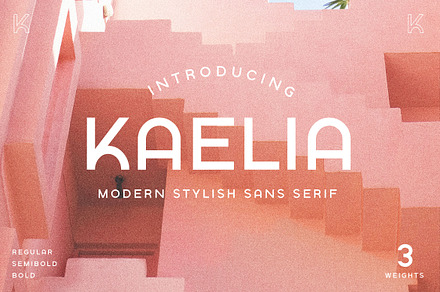 KAELIA - Simple Stylish Typeface, a Sans Serif Font by Creative Corner