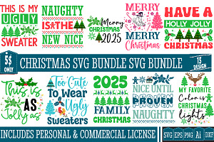 Christmas  t-Shirt Design Bundle, a Seasonal Illustration by Digital Artistic99
