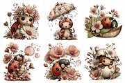 Whimsical Spring Ladybug Clipart, an Illustration by Daily.Designs (Thumbnail 8 of 8)