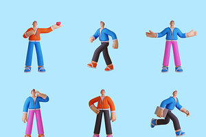 Ponty Student 3D Character Set