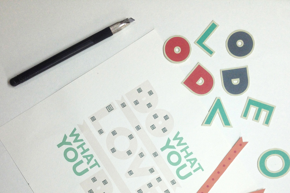 Typography Papercut Template, a Stationery Template by GrouchlambInc