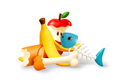 3D Food waste and leftovers, organic, a Food Illustration by Abscent (Thumbnail 1 of 3)