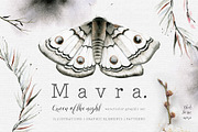 Mavra. Watercolor graphic set, a Decorative Illustration by Bibela (Thumbnail 1 of 14)