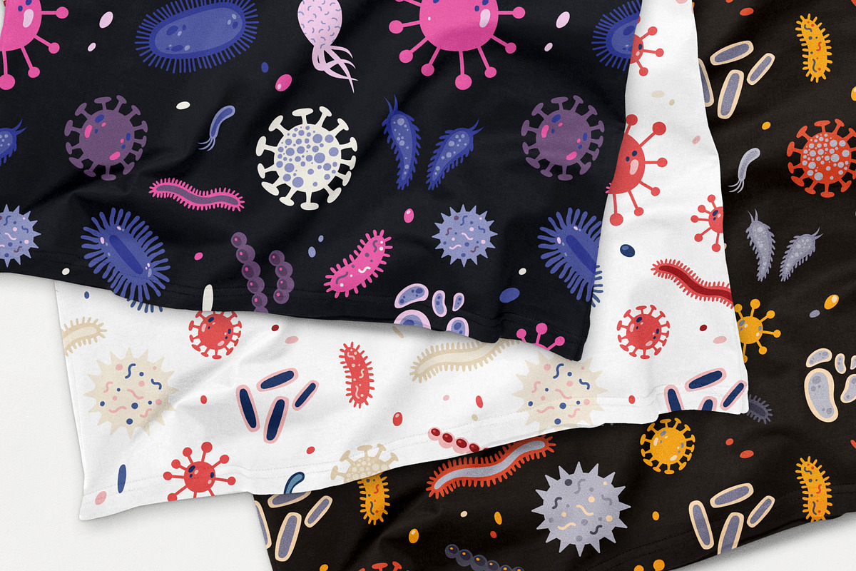 Microbes set and seamless, an Animal Illustration by Good Studio (Photo 14 of 14)