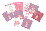 Set of vector cute Easrer Bunny, an Illustration by Manuna (Thumbnail 3 of 4)