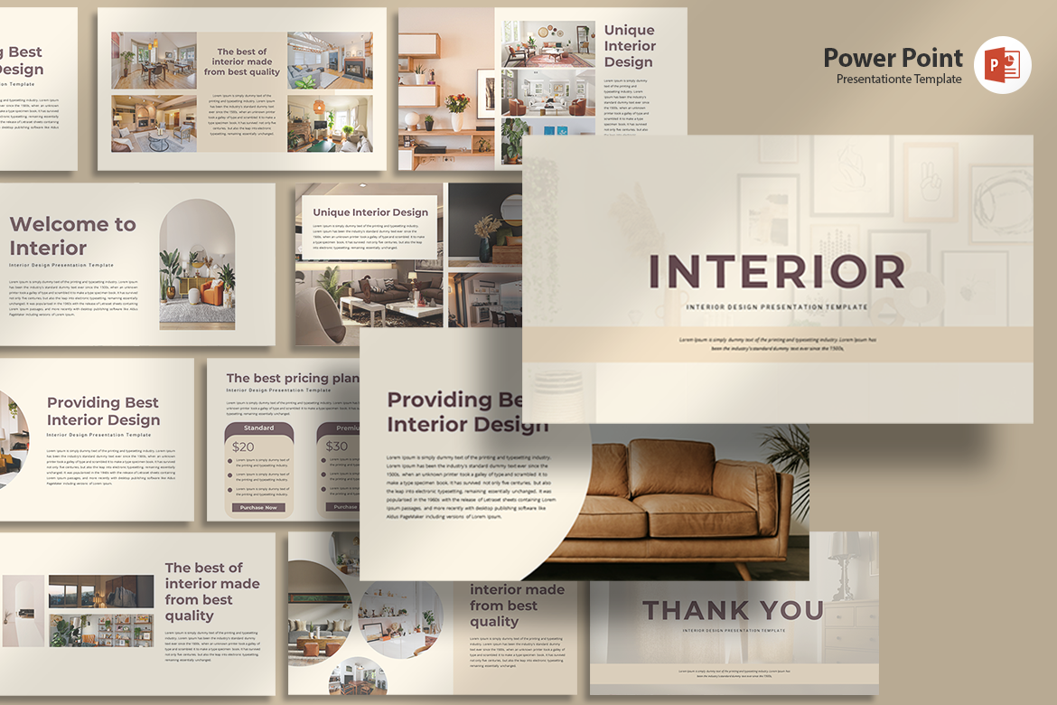Interior - PowerPoint Template, a Presentation Template by QR Design Studio