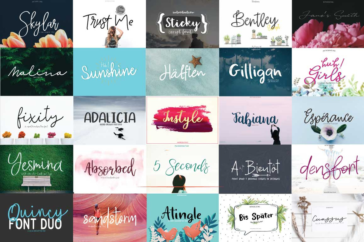 Handwritten Font Bundle preview 2