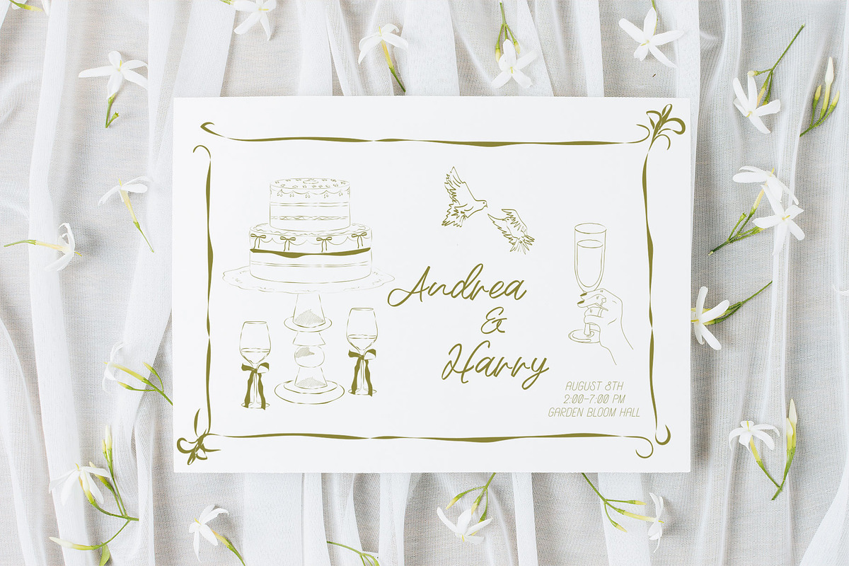 Romantic creator. Whimsical Wedding, a Decorative Illustration by Mio Buono (Photo 9 of 11)