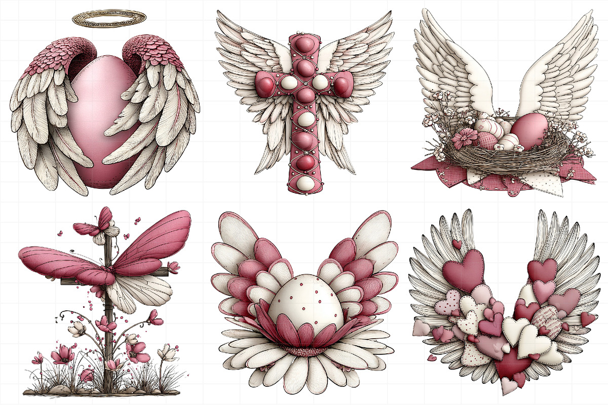 Easter Heaven Angel Wings Clipart, an Illustration by Daily.Designs (Photo 3 of 6)