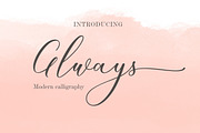 Always Script, a Script Font by Amarlettering (Thumbnail 1 of 6)