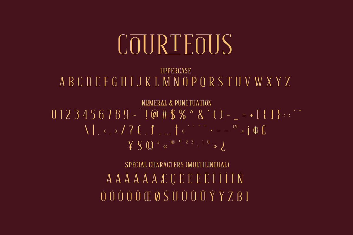 Courteous // Elegant Serif, a Serif Font by Motokiwo (Photo 10 of 11)