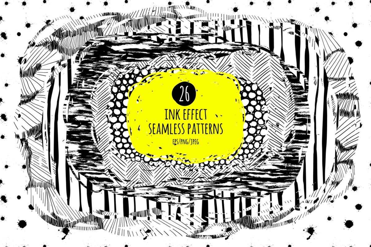 26 ink effect seamless patterns, a Pattern Graphic by AnastasiaFears (Photo 1 of 6)