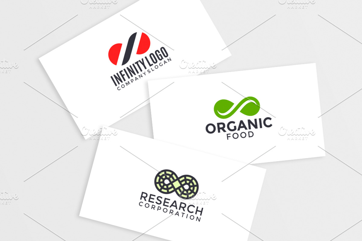 5 logos with infinity sign (4), a Branding & Logo Template by pne-design
